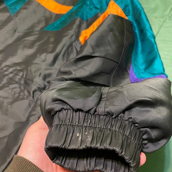 Vintage Descente Ski Jacket Coat Mens Size Large Teil Black Purple & Orange - Picture 8 of 11